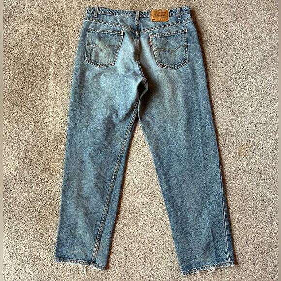 VTG Relaxed Fit 550 RARE Orange Tab High Rise Waisted Mom Student Jean - Picture 6 of 16